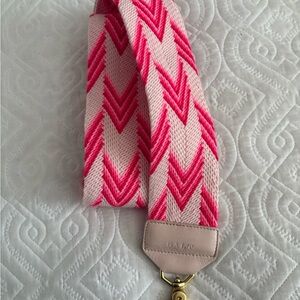 SALT Pink and Cream Chevron Strap with brass Hardware